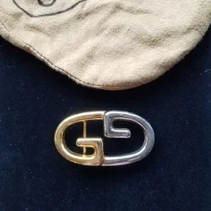 Gucci | Accessories | Vintage Gold Silver Gucci Gg Logo Belt  display picture 3
